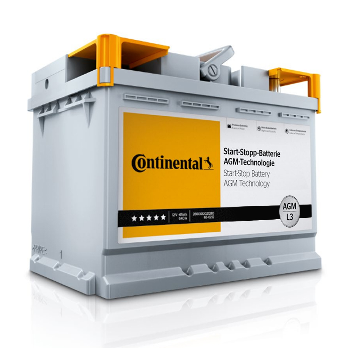 Continental Start-stop battery with AGM technology 80Ah