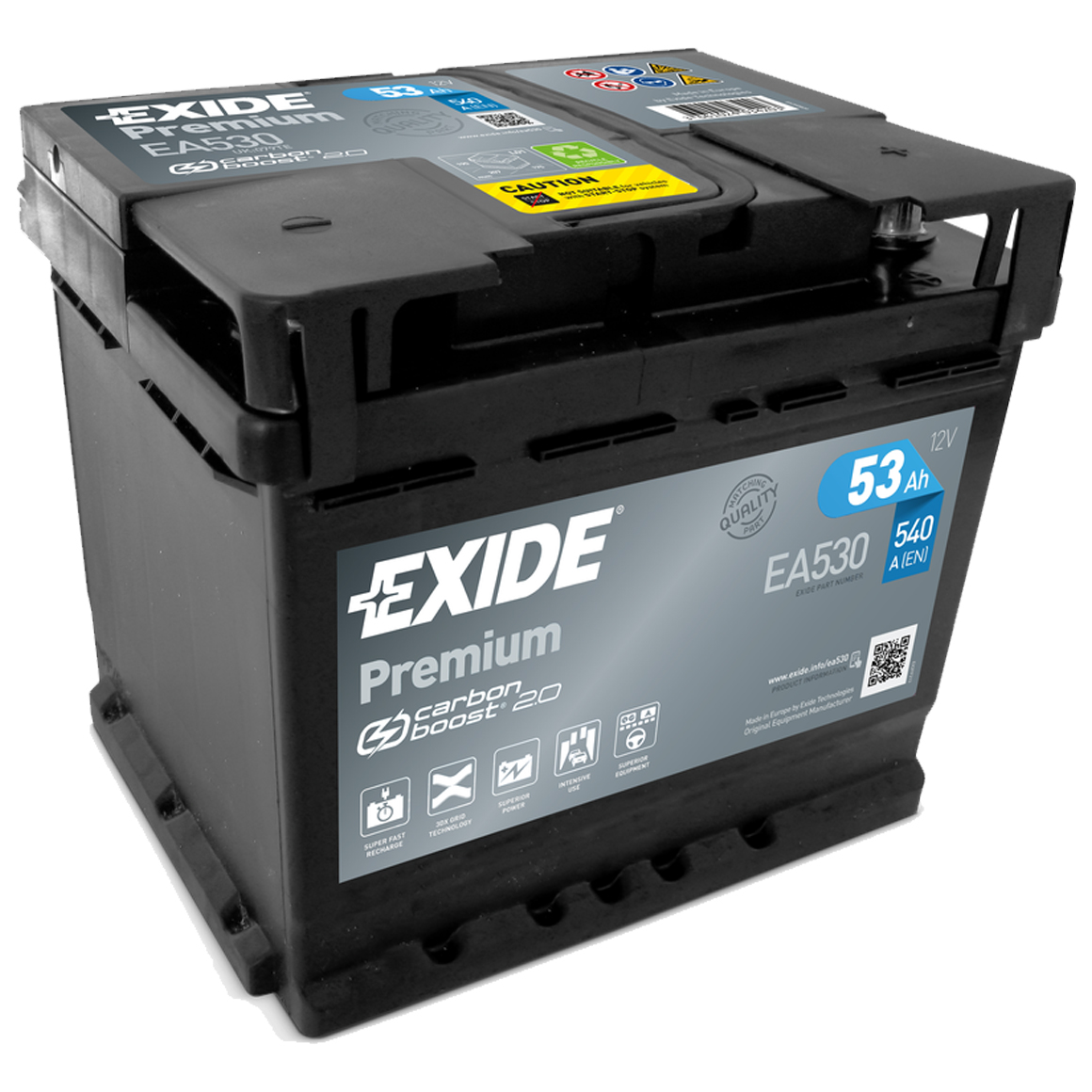 EXIDE PREMIUM-EA530 12V-53Ah